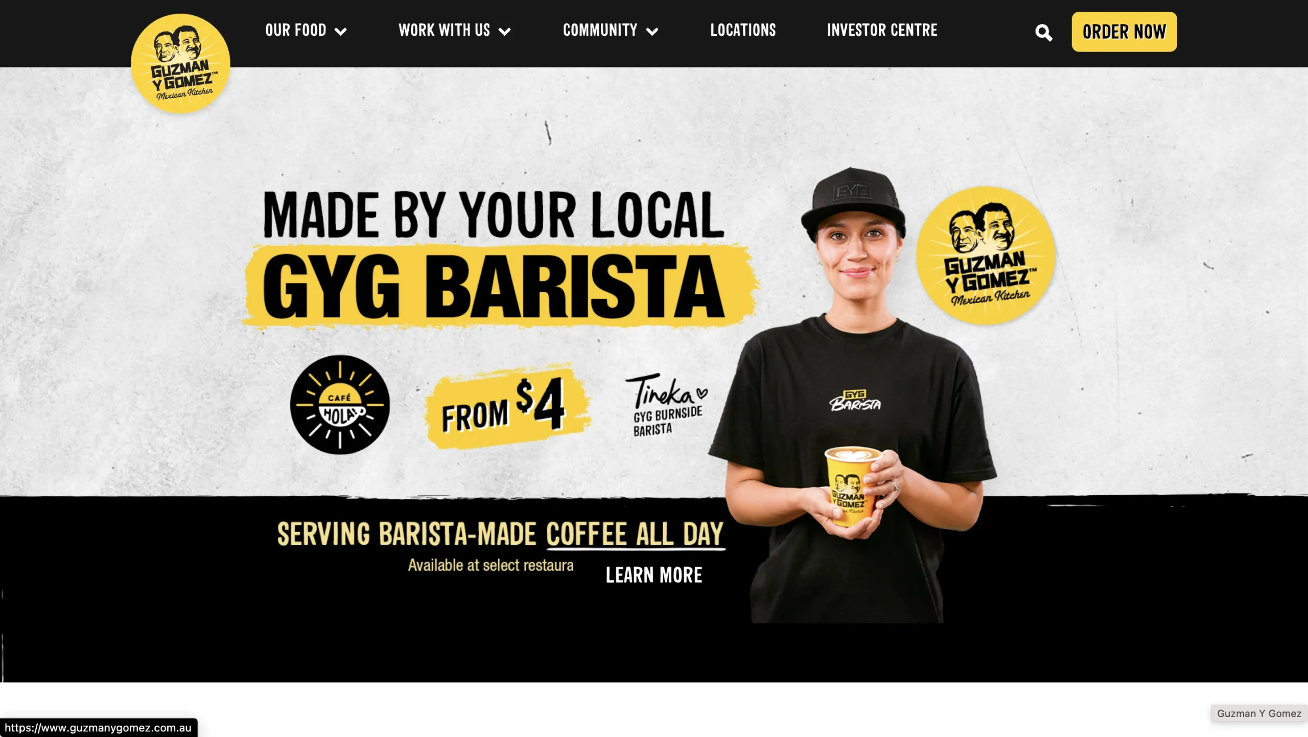 Guzman y Gomez brandsite